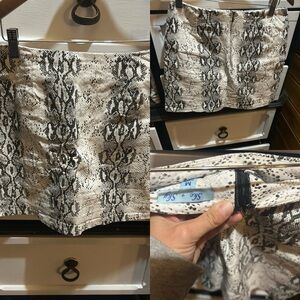 She + Sky Snake Print Mini Skirt